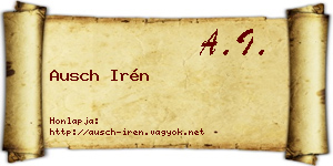Ausch Irén névjegykártya